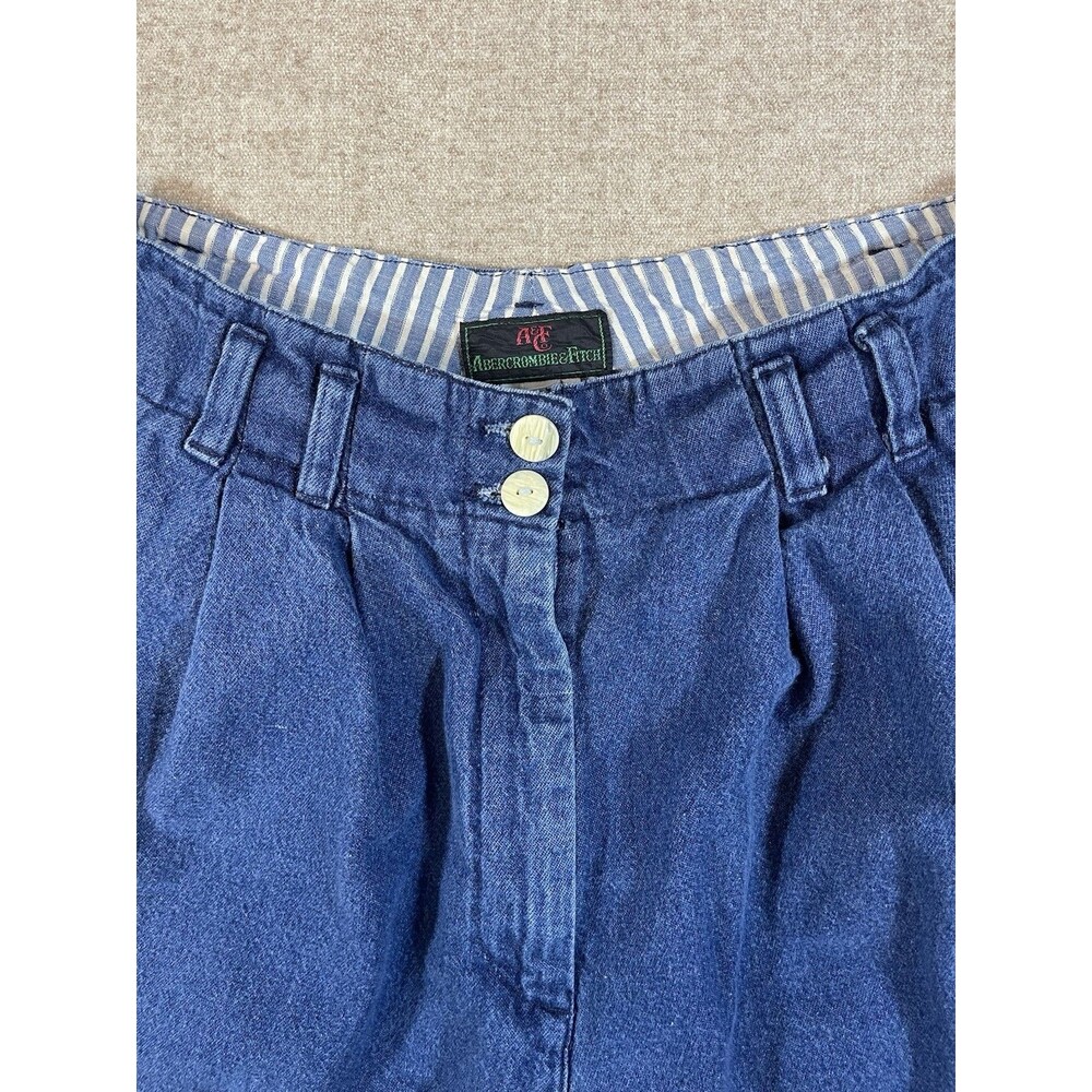 Abercrombie & Fitch Blue Denim Shorts Women’s Size 8 Vintage Vtg Summer - Picture 2 of 6